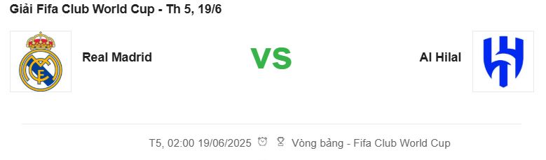 Real Madrid vs Al Hilal